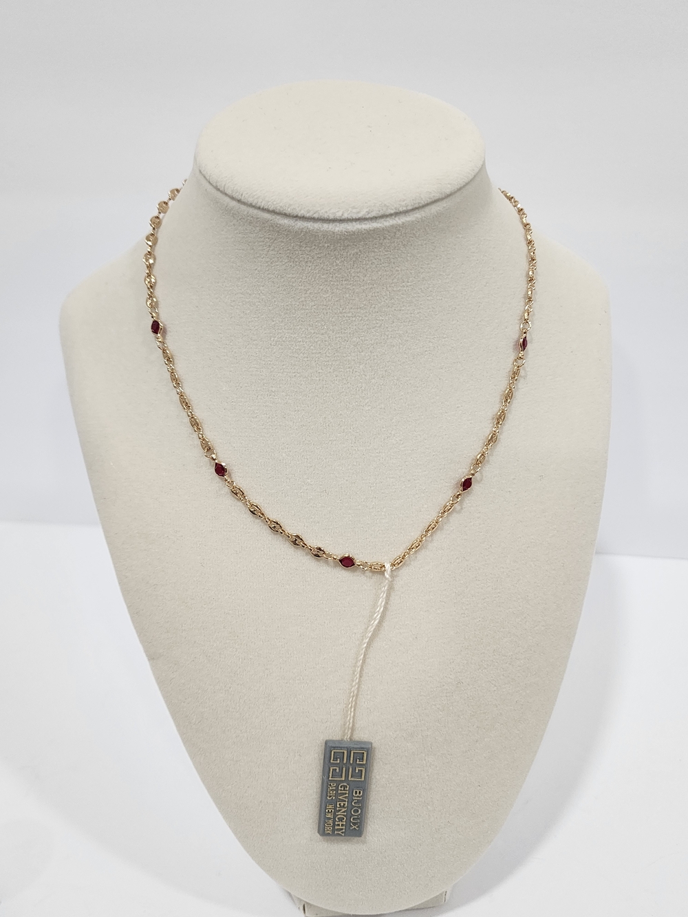 Vintage Givenchy BIJOUX Gold Tone Chain Necklace 15 Inch